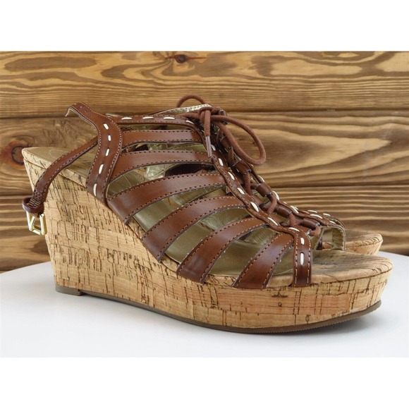 GUESS Size 9 Gladiator Heel Brown Synthetic M Width‎ - Picture 4 of 10